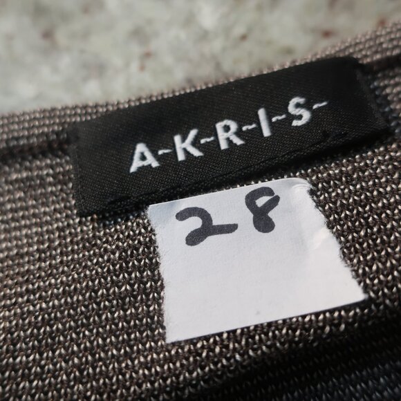 Womens Akris Dark Brown Taupe Cashmere Silk V-Neck Pullover Sweater 8 - Picture 11 of 12